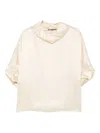 Rochas Cowl-neck Blouse In Neutral