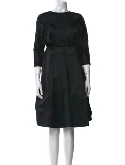 Pre-owned Rochas Crew Neck Knee-length Dress In Black