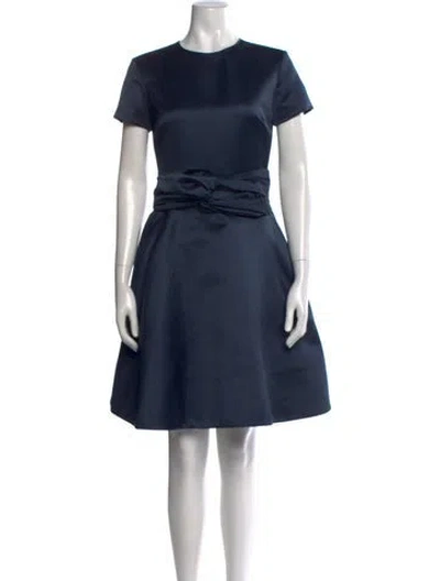 Pre-owned Rochas Crew Neck Knee-length Dress In Blue