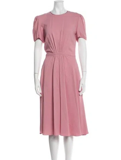 Pre-owned Rochas Crew Neck Knee-length Dress In Pink