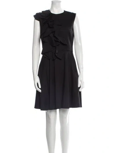 Pre-owned Rochas Crew Neck Knee-length Dress W/ Tags In Black