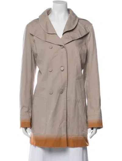 Pre-owned Rochas Faux Fur Coat In Neutral