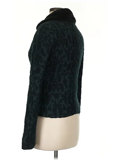 Pre-owned Rochas Faux Fur Jacket In Teal
