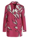 Rochas Floral Print Blazer Jacket In Pink