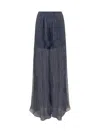 Rochas Metallic-threading Flared Trousers