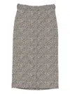 Rochas Herringbone Midi Skirt In Gray