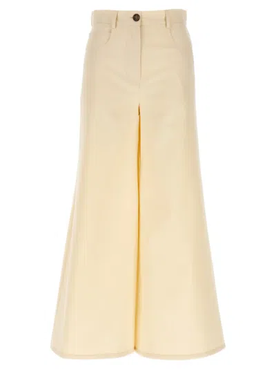 ROCHAS ROCHAS HIGH-WAISTED WIDE LEG JEANS WITH DRAMATIC SILHOUETTE