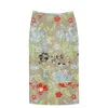 Rochas Knee Length Skirt In Floral Print Linen In Multi