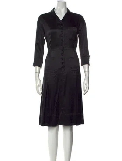 Pre-owned Rochas Knee-length Dress In Black