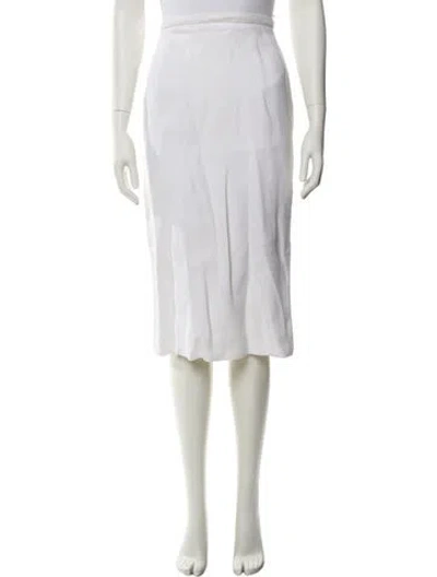 Pre-owned Rochas Knee-length Skirt In White