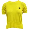 Rochas Knitted T-shirt In Yellow Cotton In Yellow