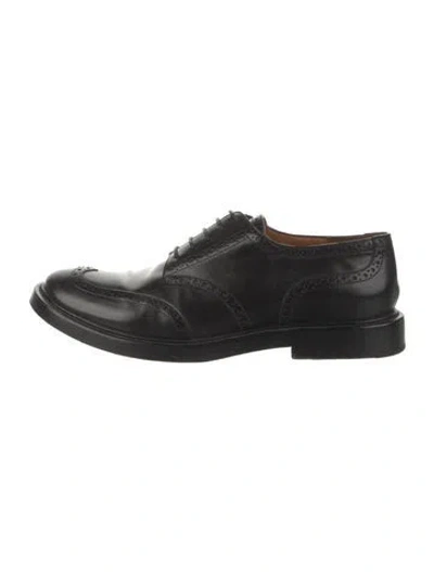 Pre-owned Rochas Leather Oxfords In Black