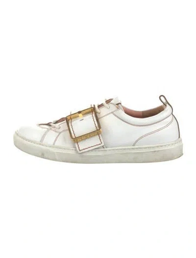 Pre-owned Rochas Leather Sneakers In White