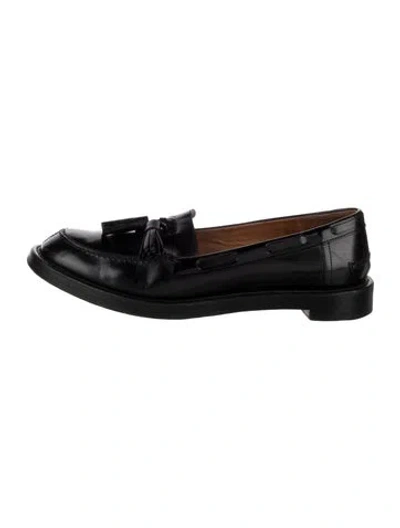 Pre-owned Rochas Leather Tassel Accents Loafers In Black