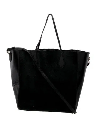 Pre-owned Rochas Leather Tote In Black