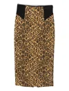 Rochas Leopard-print Midi Skirt In Animal Print