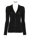 Rochas Logo-appliqué Cardigan In Black