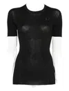 Rochas Logo-appliqué Knitted T-shirt In Black