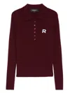 Rochas Poloshirt Mit Logo-patch In Burgundy