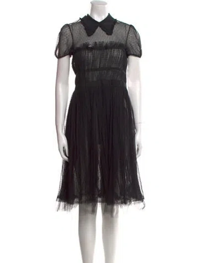 Pre-owned Rochas Midi Length Dress In Black
