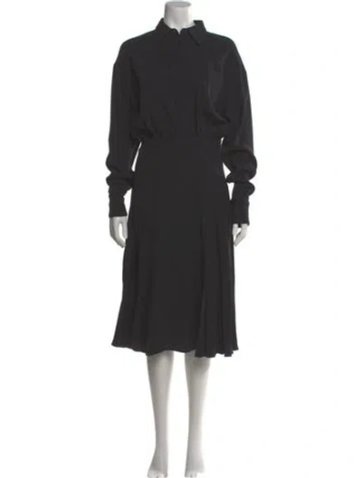 Pre-owned Rochas Midi Length Dress In Black