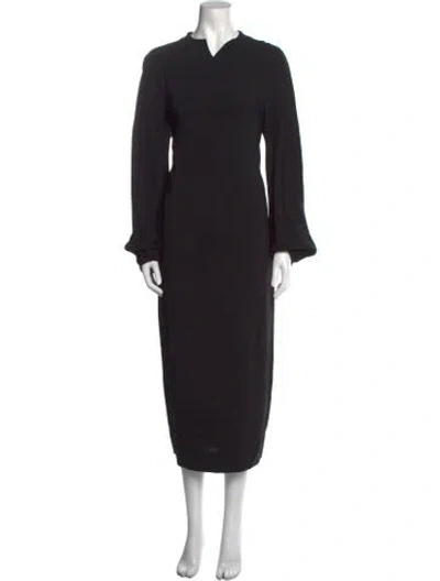 Pre-owned Rochas Mock Neck Long Sleeve Tunic In Black