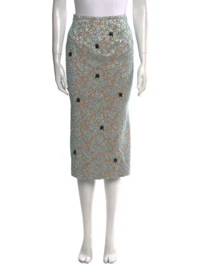 Pre-owned Rochas Nylon Midi Length Skirt In Neutral