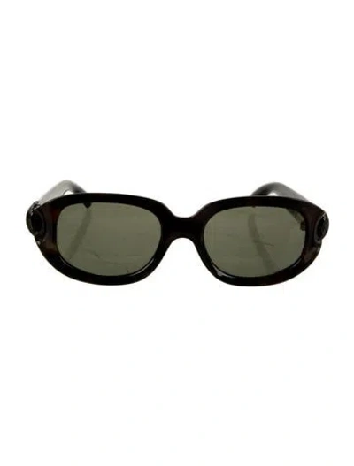 Pre-owned Rochas Oversize Tinted Sunglasses In Brown