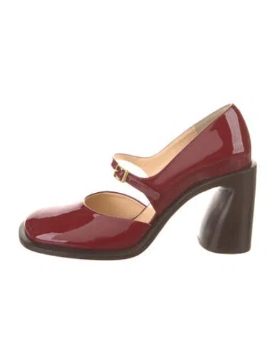 Pre-owned Rochas Patent Leather Pumps In Burgundy