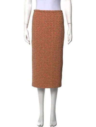Pre-owned Rochas Patterned Midi Length Skirt In Multicolor