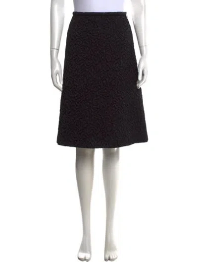 Pre-owned Rochas Patterned Midi Length Skirt W/ Tags In Black