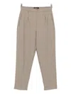 Rochas Pinstriped Pleated Trousers In Neutral