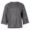 Rochas Plaid Blouse In Black And White Wool In Black