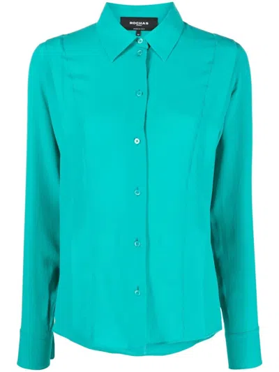 ROCHAS POINTED COLLAR BUTTONED SHIRT