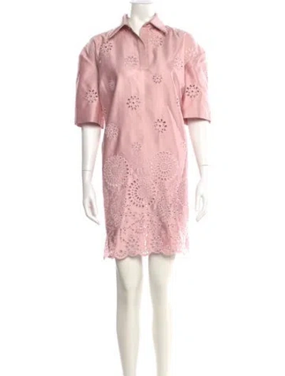 Pre-owned Rochas Printed Mini Dress In Pink