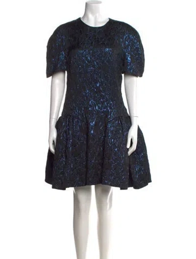 Pre-owned Rochas Printed Mini Dress W/ Tags In Black