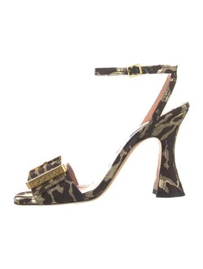 Pre-owned Rochas Printed Sandals In Neutral