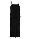 Rochas Ribbon-trimmed Slip Dress In Black