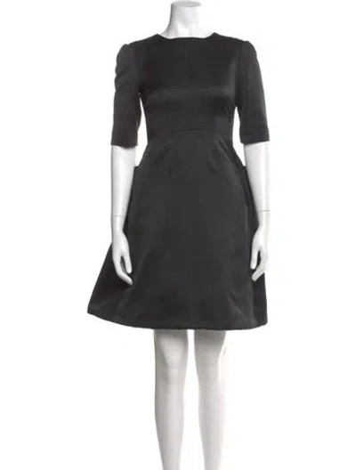 Pre-owned Rochas Scoop Neck Mini Dress In Gray