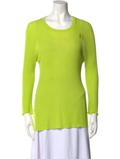 Pre-owned Rochas Scoop Neck Sweater In Green