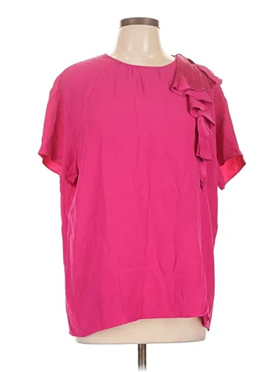 Pre-owned Rochas Short Sleeve Blouse In Pink