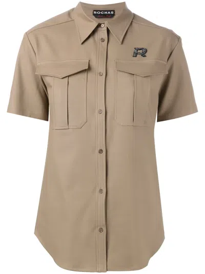 Rochas Shortsleeved Shirt In Brown