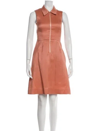 Pre-owned Rochas Silk Knee-length Dress In Orange