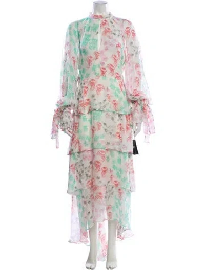 Pre-owned Rochas Silk Long Dress In Pink