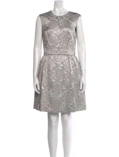 Pre-owned Rochas Silk Mini Dress In Gray