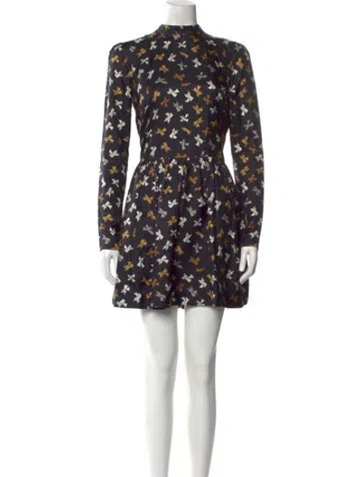 Pre-owned Rochas Silk Mini Dress In Multicolor