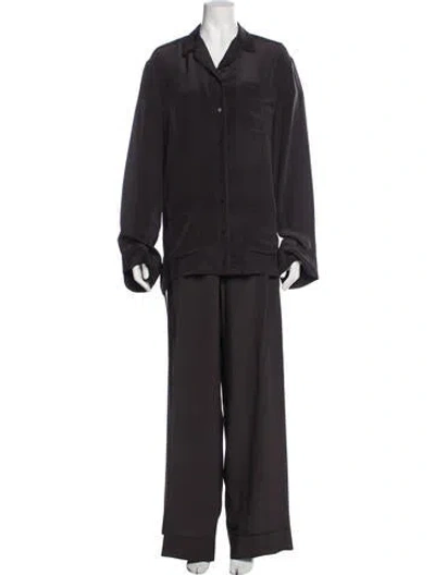 Pre-owned Rochas Silk Pantsuit In Gray