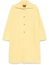 Rochas Single-breasted Coat In Yellow