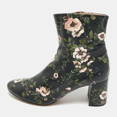 Rochas Size 39.5 Multicolor Leather Ankle Length Boots