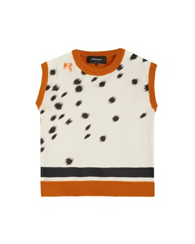 Rochas Sleeveless Sweater Orangeade In White